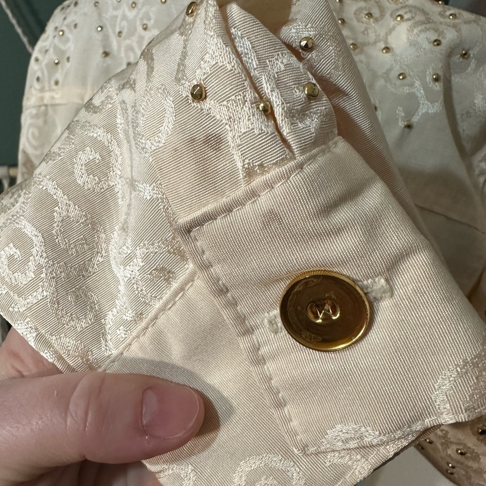 Vintage Cache Cropped Ivory Studded Jacket Made in USA (see sizing) - Picture 6 of 6